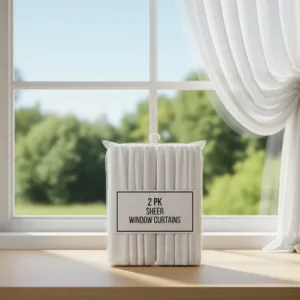2 Pk Sheer Window Curtains